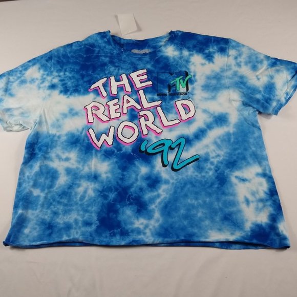 New MTV The Real World Tie-Dye Crop Tee - Picture 1 of 6